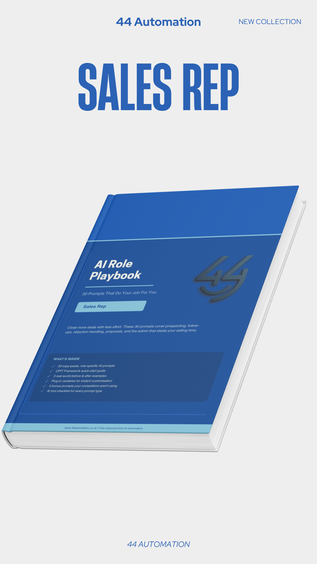 AI Role Playbook: Sales- 30 Copy-Paste AI Prompts That Give You Back 10 Hours a Week